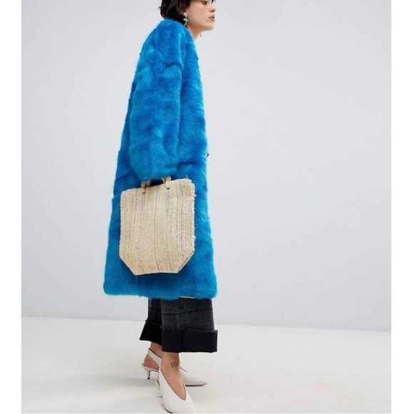 Free People Vibrant Blue Long Coat - Picture 4 of 16